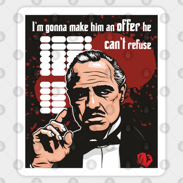 The Godfather Sticker by Jamie Lee Art